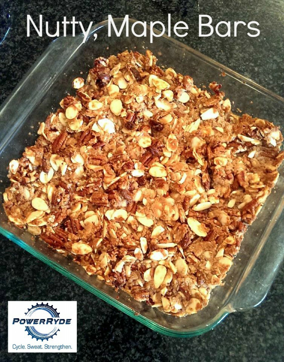 Nutty, Maple Granola Bars with PowerRyde logo